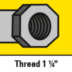 1 ¼" threaded connection