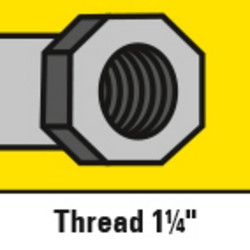 1 ¼" threaded connection