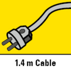 1.4 m cable for a wide operating range