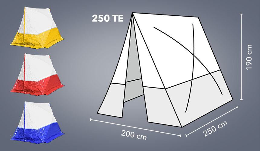 250 TE – colour variants and dimensions