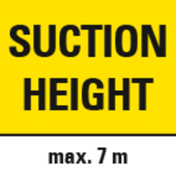 7 metres suction head