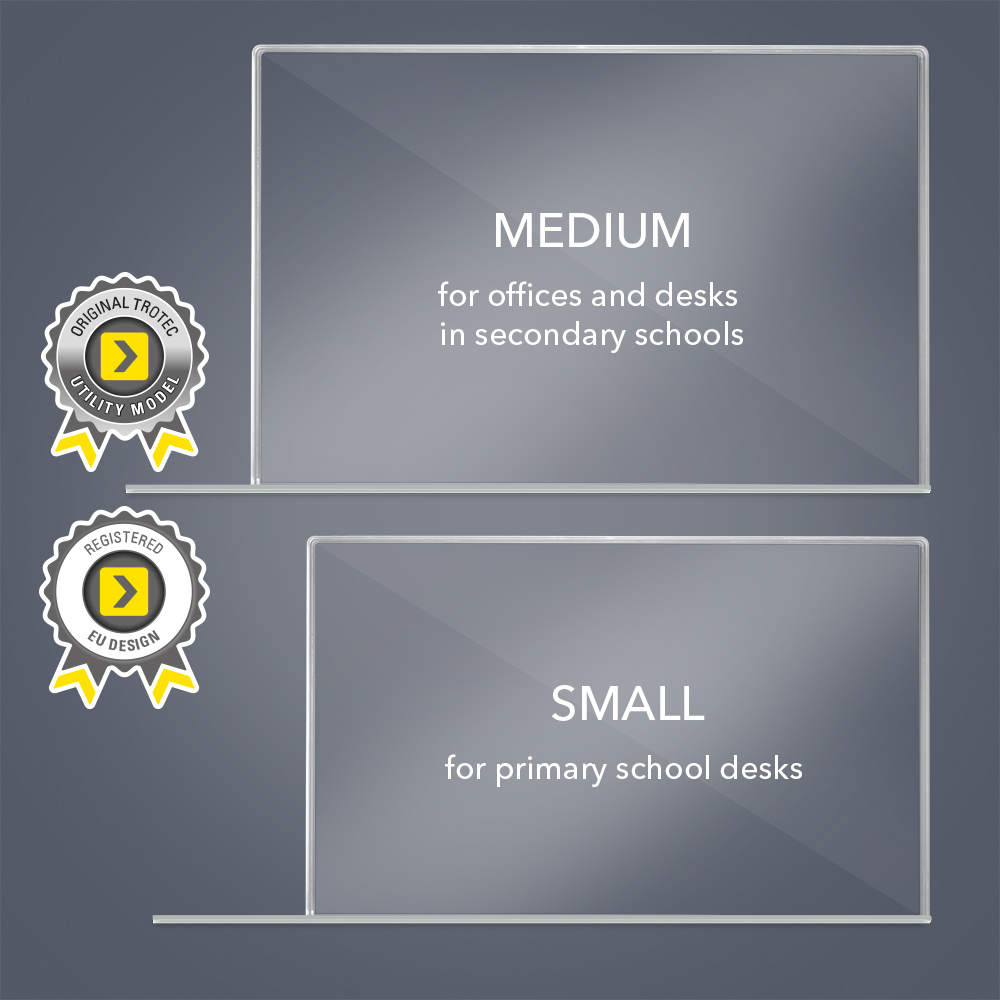 Acrylic glass shields for schools