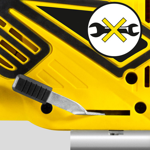 Adjustment of the cutting angle requiring no tools