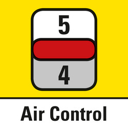 Air flow rate adjustable in 5 stages