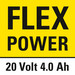Allowing flexible combinations – one powerful 20 V battery suitable for several devices