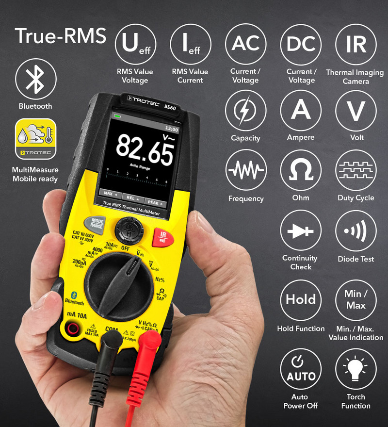 Multimetro digitale True RMS BE52 - TROTEC