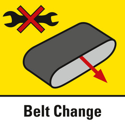 Belt change without the need of tools