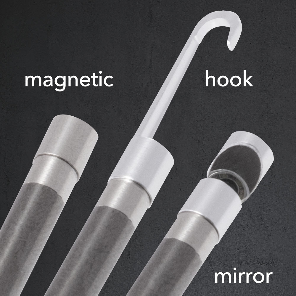 BO22 – 45° mirror, hook and magnet attachments