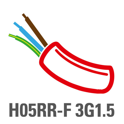 Cable type H05RR-F 3G1.5