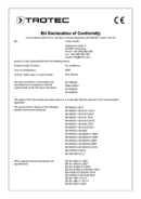 Declaration of conformity for local air conditioner PAC 2620 E (EN)