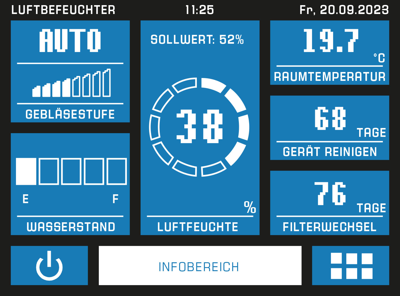 Easy to control via touchscreen