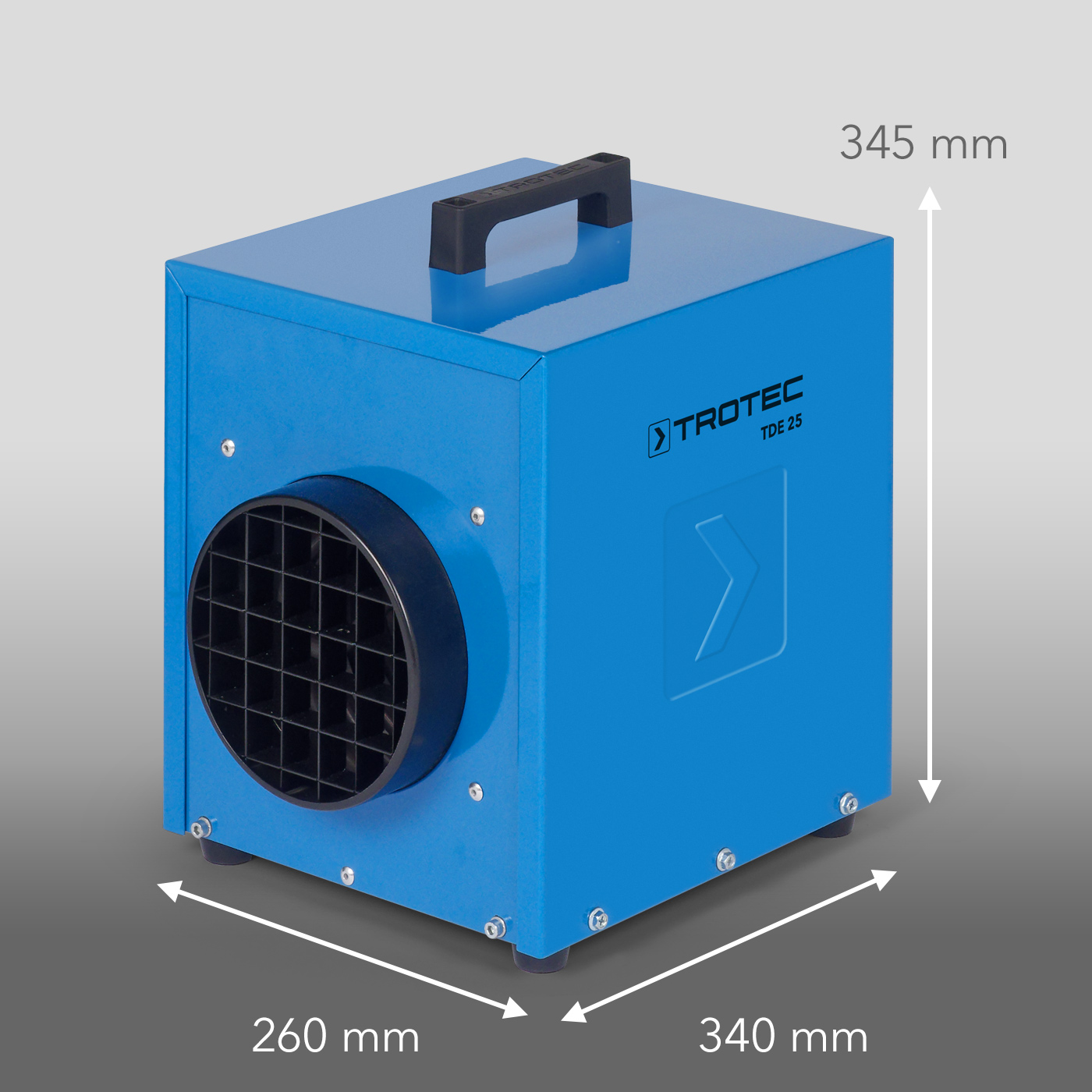 Equally robust and compact – Trotec’s electric heater TDE 25