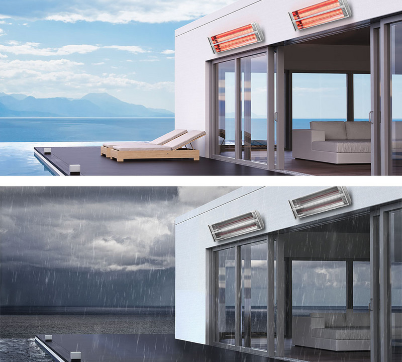 Infrared radiant heater IR 2400 – weatherproof according to IP55