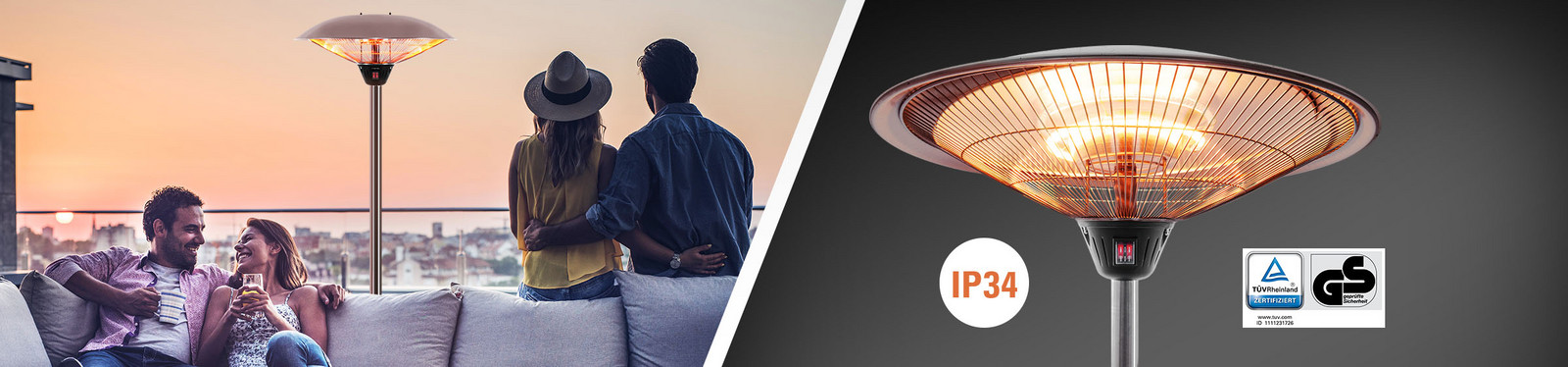 Infrared radiant heater IRS-E serie