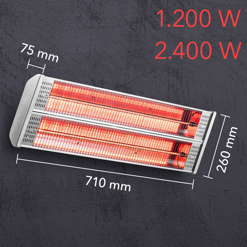 IR 2400 – dimensions and heating levels