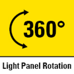 Lighting direction adjustable by 360°