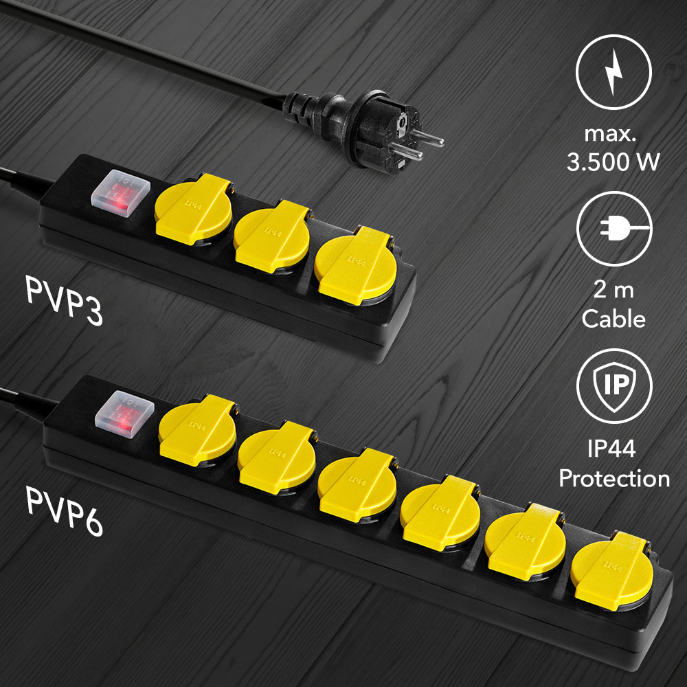 Multiple socket outlets of the PVP series