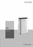 Operating manual for dehumidifier TTK 70 HEPA (EN)