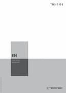 Operating manual for dehumidifier TTK-I 110 E (EN)