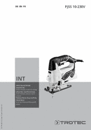 Operating manual pendulum action jigsaw PJSS 10-230V (INT)
