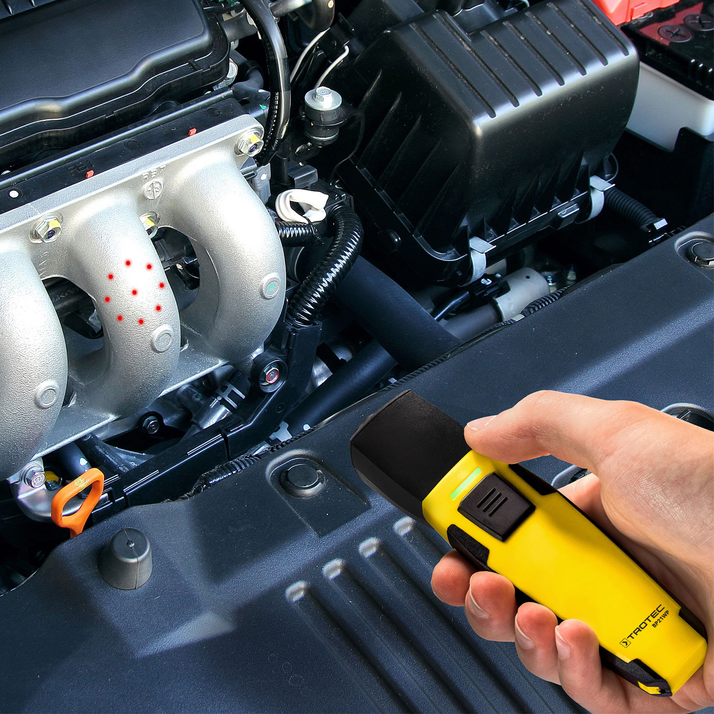 Perform non-contact surface temperature measurements ranging up to 250 °C.