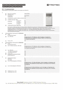 Product data sheet for local air conditioner PAC 2015 E (INT)