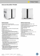 Product fiche for desiccant dehumidifier TTR 6600 (EN)
