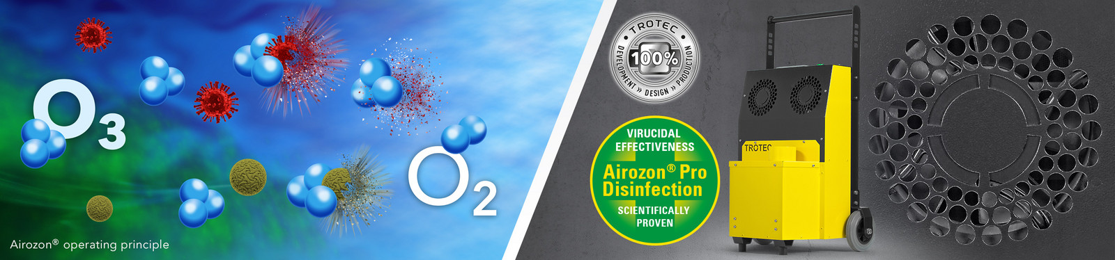 Professional ozone disinfector Airozon Supercracker from Trotec