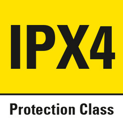 Protection type IPX4 – sealed against spray water from all directions