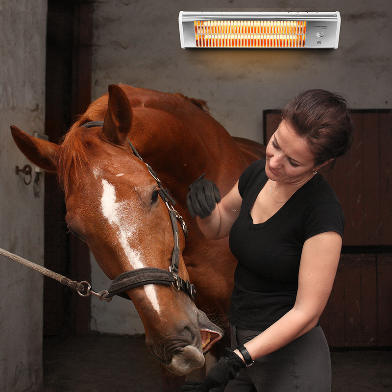 Radiant heater IR 1200 S, application in horse stables