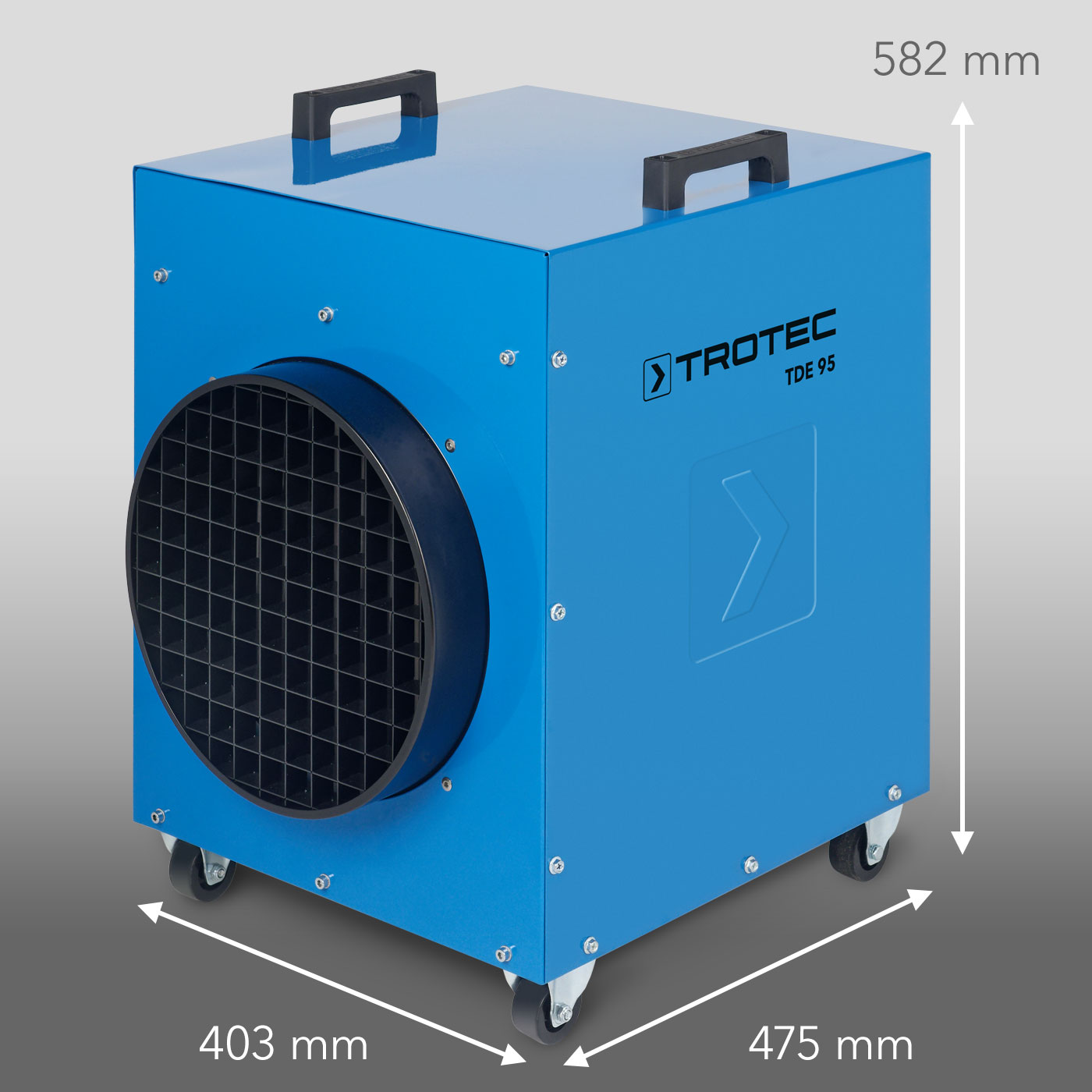 Robust and designed for the use on construction sites – Trotec’s electric heater TDE 95
