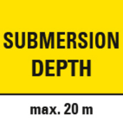 Submersion depth max. 20 m