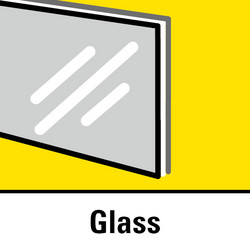 Suitable for glass