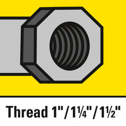 Threaded connectors of 1’’, 1¼’’ and 1½’’