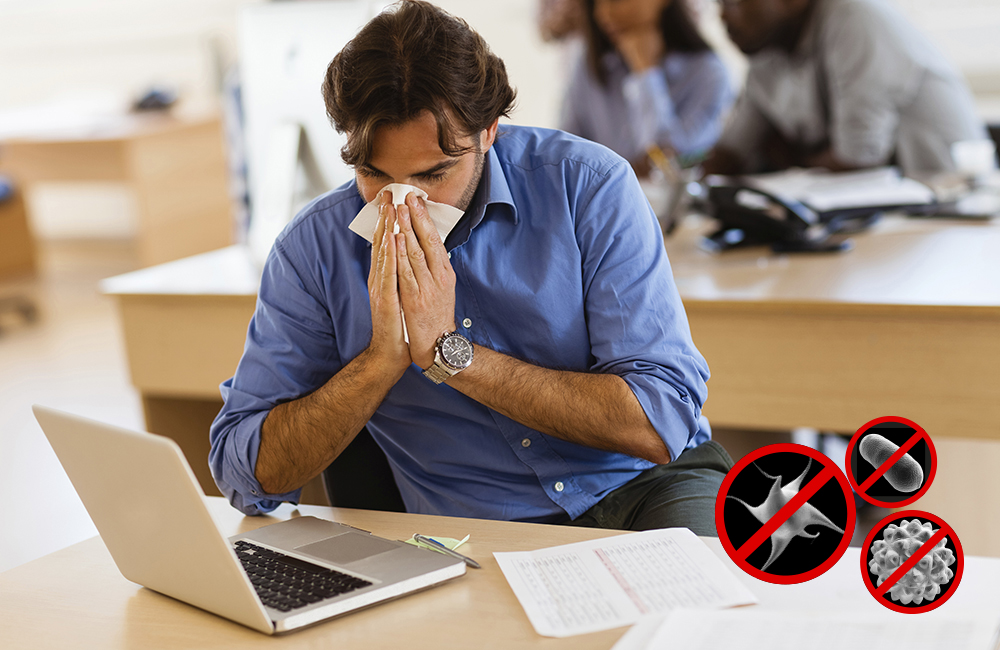 Too high or too low humidity levels promote illnesses and allergies