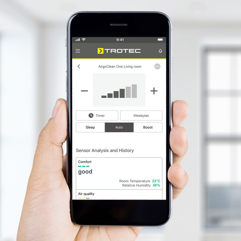 Trotec Control app: Air cleaner control with your smartphone
