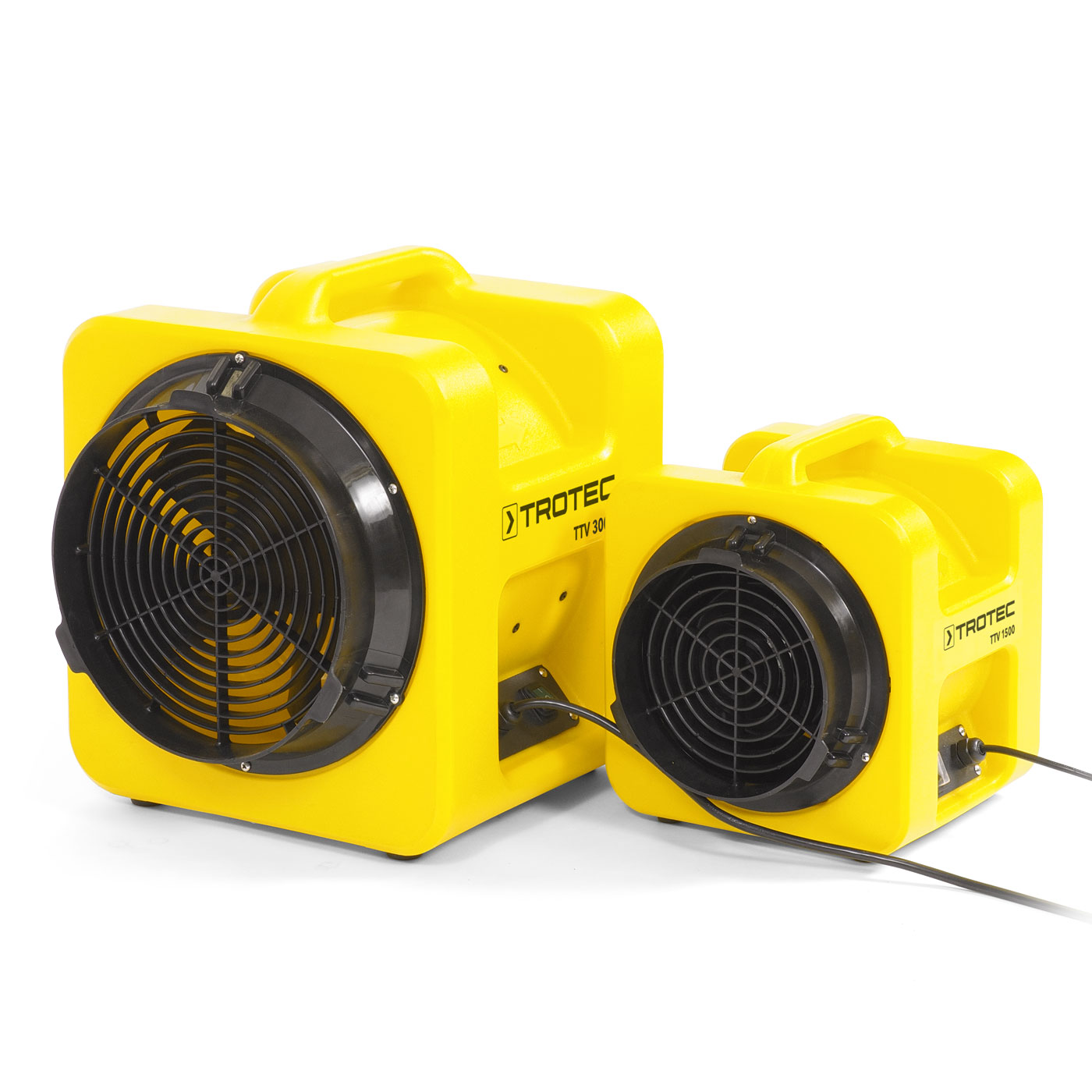 Trotec conveying fans TTV 3000 and TTV 1500