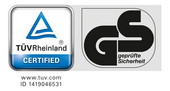 TÜV – Tested for safety - TÜV GS ID 1419046531