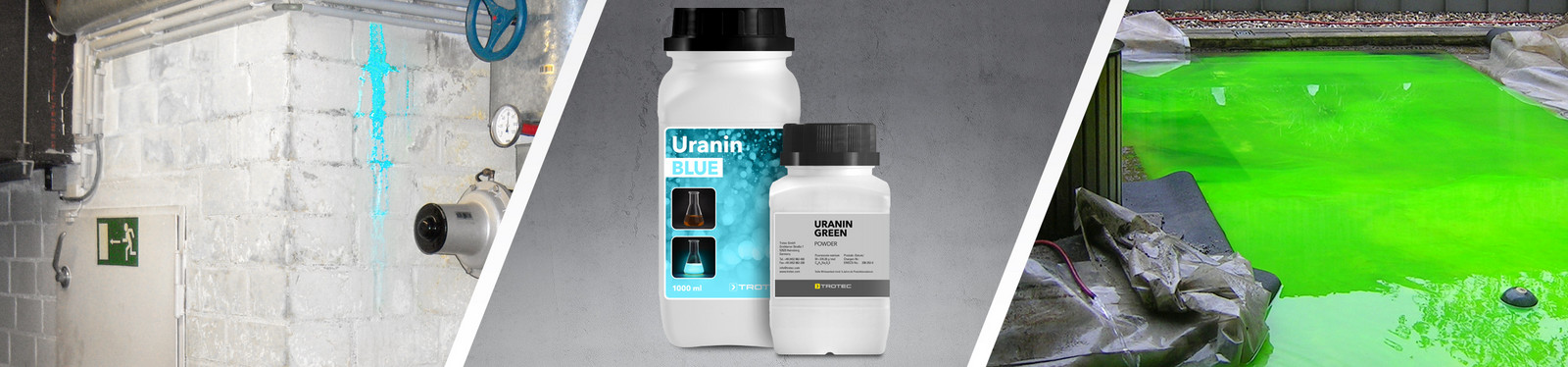 Uranin Blue and Uranin Green – brilliant fluorescent dyes for leak detection and flow path testing